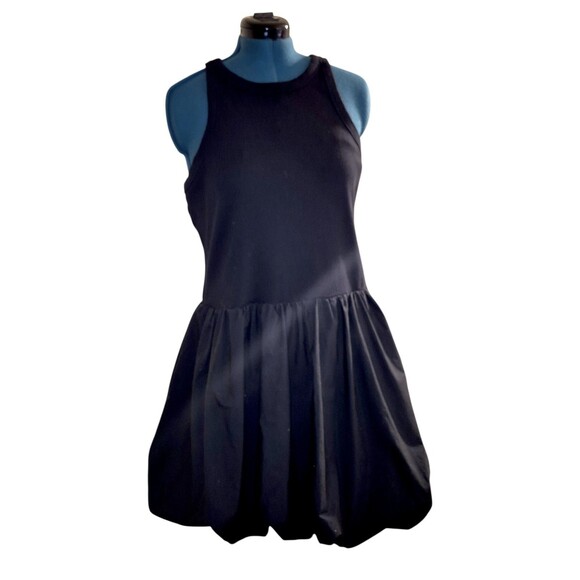 GAP Black Bubble Mixed Media Girlie Day Dress SZ XXL Trending Tik Tok Favorite - Picture 2 of 7